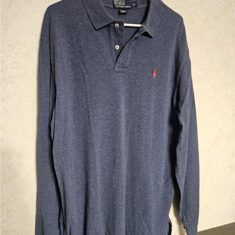 Polo by Ralph Lauren Men's Blue Long‎ Sleeve Polo